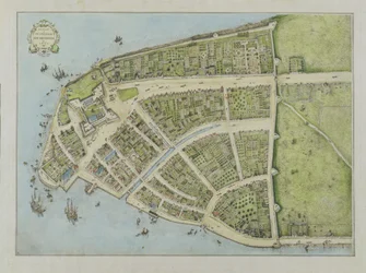 Redéfinition du Plan Castello, Nouvelle-Amsterdam en 1660, 1916